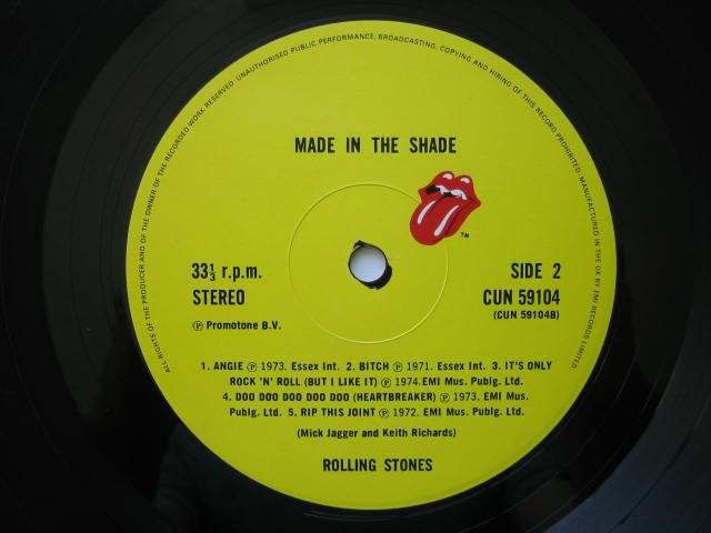 ローリング・ストーンズ UK盤 MADE IN THE SHADE② EMI以降の再発盤