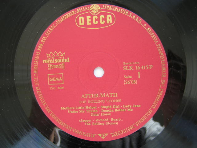 ローリング・ストーンズ ドイツ盤 AFTERMATH いろいろ