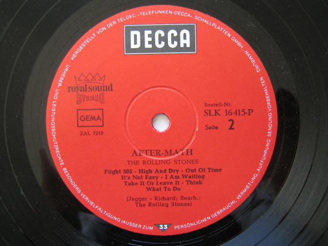 ローリング・ストーンズ ドイツ盤 AFTERMATH いろいろ