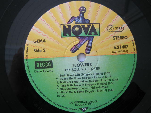 【レコード】ローリング・ストーンズ ドイツ盤 FLOWRS (NOVA)1373 ローリング・ストーンズ ドイツ盤 FLOWRS いろいろ