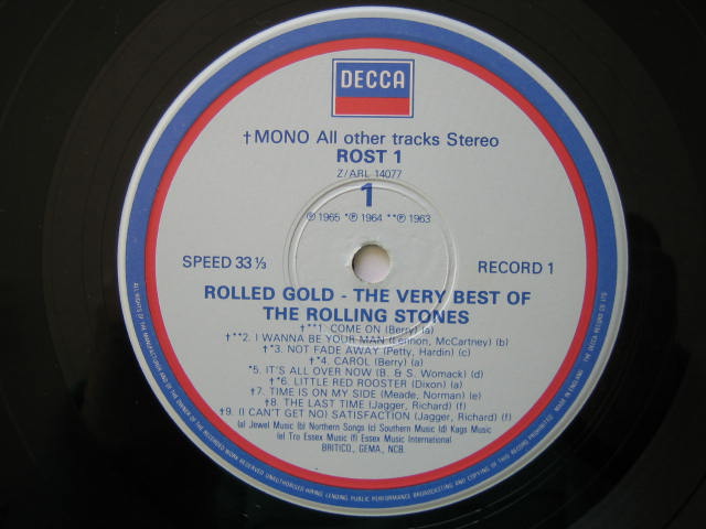 ローリング・ストーンズ UK盤 ROLLED GOLD いろいろ