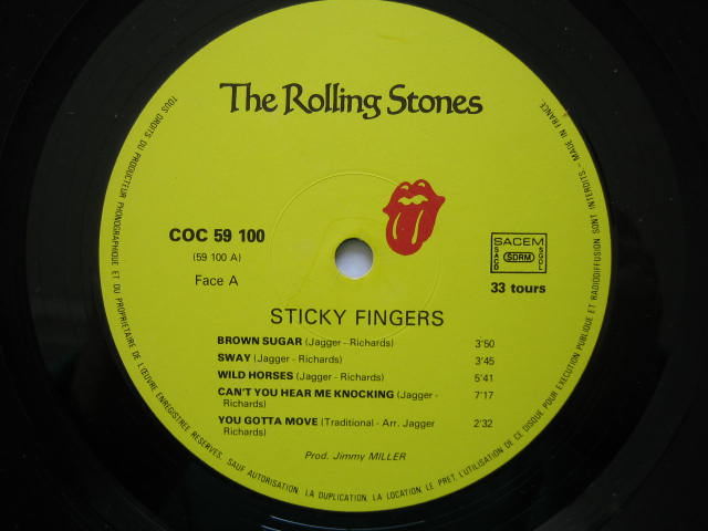 ローリング・ストーンズ フランス盤 STICKY FINGERS いろいろ