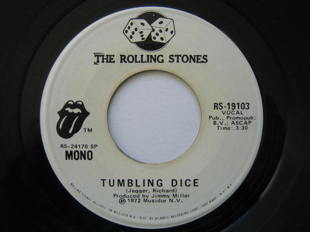 ローリング・ストーンズ USA盤 TUMBLING DICE①プロモ盤 いろいろ