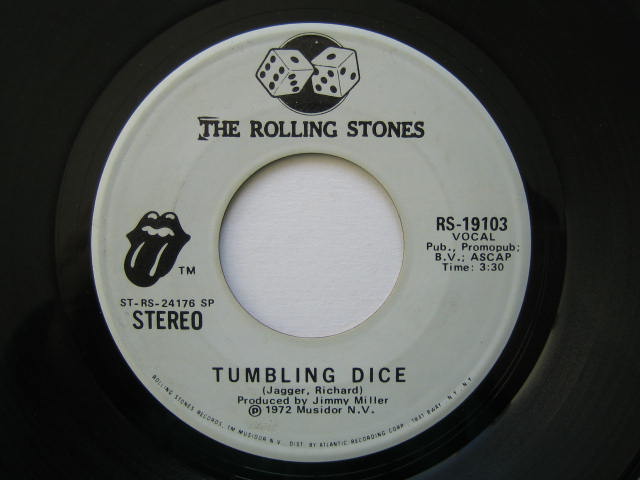 ローリング・ストーンズ USA盤 TUMBLING DICE①プロモ盤 いろいろ