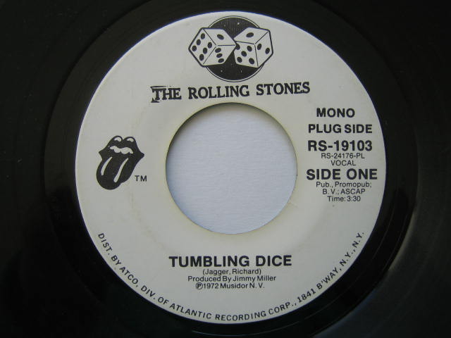 ローリング・ストーンズ USA盤 TUMBLING DICE①プロモ盤 いろいろ