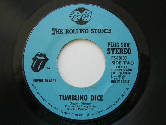 ローリング・ストーンズ USA盤 TUMBLING DICE①プロモ盤 いろいろ