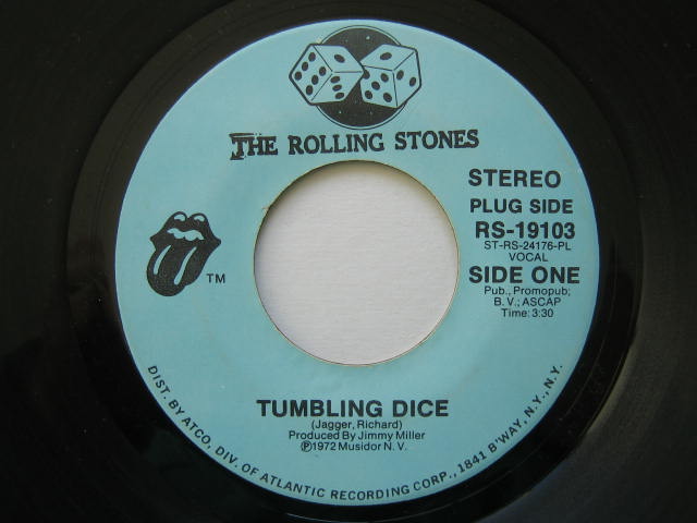ローリング・ストーンズ USA盤 TUMBLING DICE①プロモ盤 いろいろ