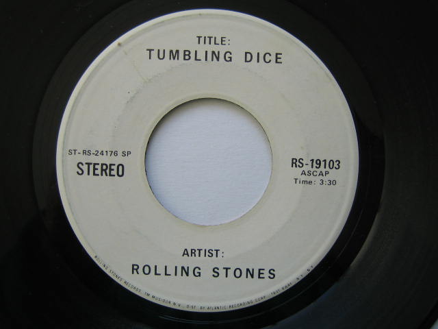 ローリング・ストーンズ USA盤 TUMBLING DICE①プロモ盤 いろいろ