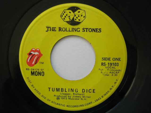 ローリング・ストーンズ USA盤 TUMBLING DICE②レギュラー盤 いろいろ