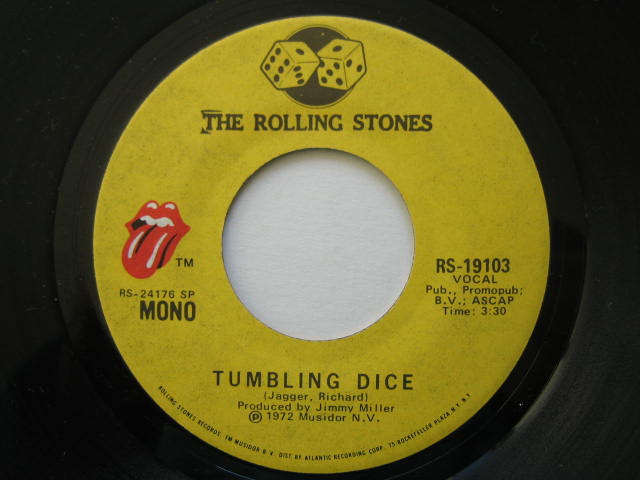 ローリング・ストーンズ USA盤 TUMBLING DICE②レギュラー盤 いろいろ