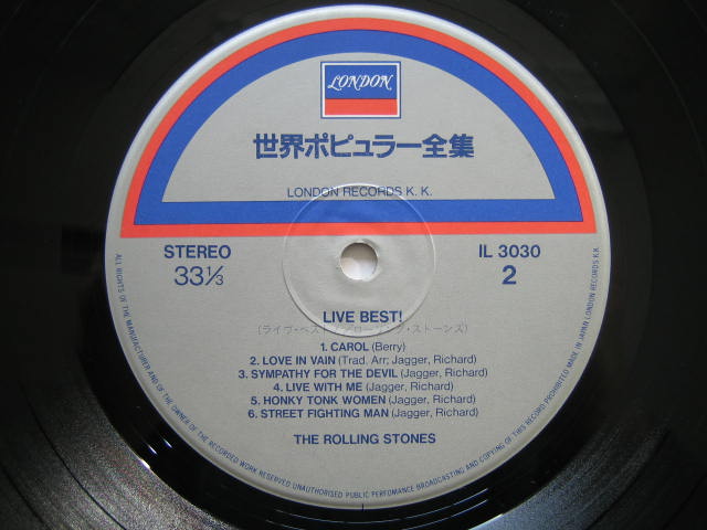 ローリング・ストーンズ 日本通販オンリー② LIVE BEST