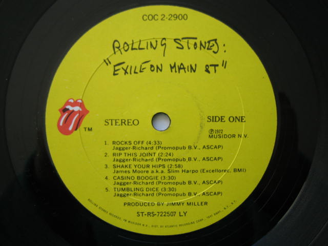 ローリング・ストーンズ USA盤 EXILE ON MAIN STREET①