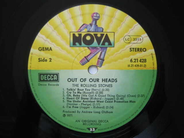 ローリング・ストーンズ ドイツ盤 OUT OF OUR HEADS （UK仕様