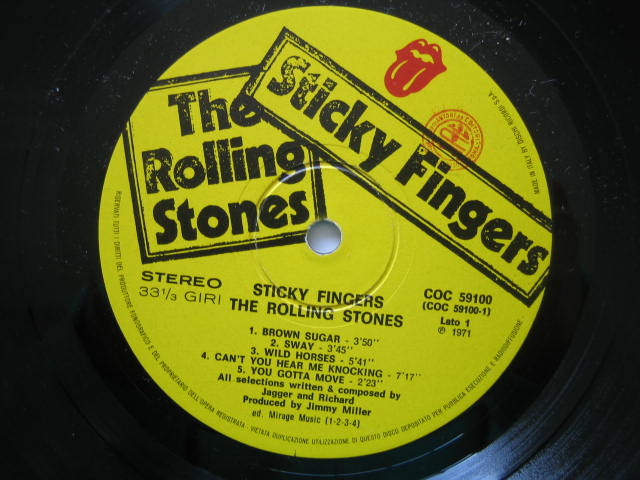 ローリング・ストーンズ イタリア盤 STICKY FINGERS いろいろ