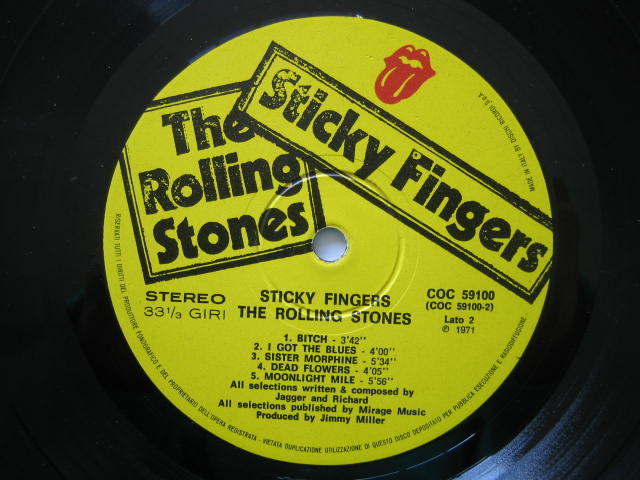 ローリング・ストーンズ イタリア盤 STICKY FINGERS いろいろ