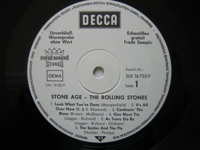 ローリング・ストーンズ ドイツ盤 STONE AGE いろいろ