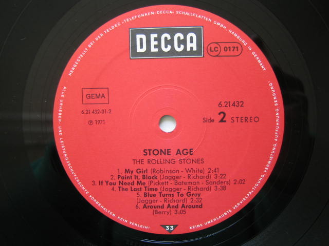 ローリング・ストーンズ ドイツ盤 STONE AGE いろいろ