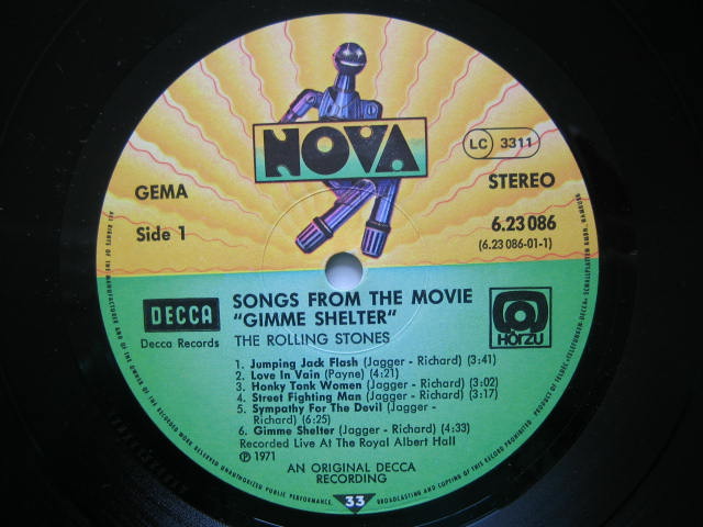 Rolling Stones Gimme Shelter 英盤LP 1stプレス ROLLING STONES - Gimme Shelter - Rare original 1971 UK first