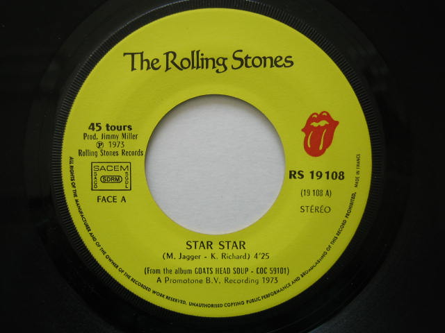 ローリング・ストーンズ フランス・シングル盤 STAR STAR