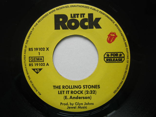 ローリング・ストーンズ ドイツ・シングル盤 LET IT ROCK