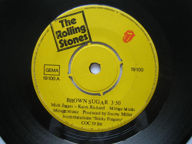 ローリング・ストーンズ ドイツ・シングル盤 BROWN SUGAR いろいろ