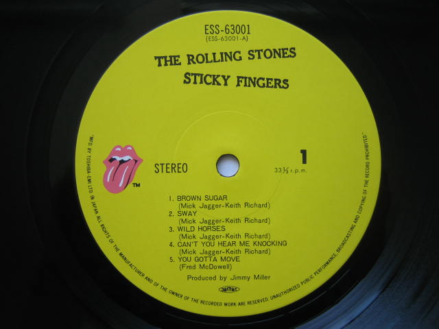 ローリング・ストーンズ 日本盤 STICKY FINGERS②再発EMI盤