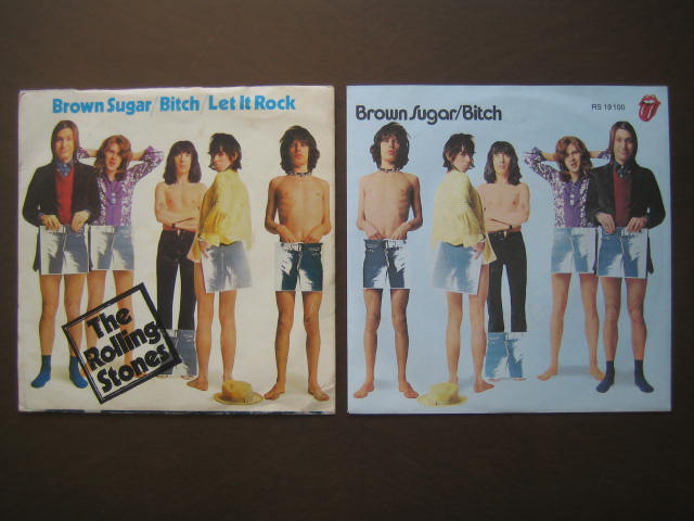 BROWN SUGAR / BITCH 変形ピクチャーレコード　ストーンズ ローリング・ストーンズ ドイツ・シングル盤 BROWN SUGAR いろいろ