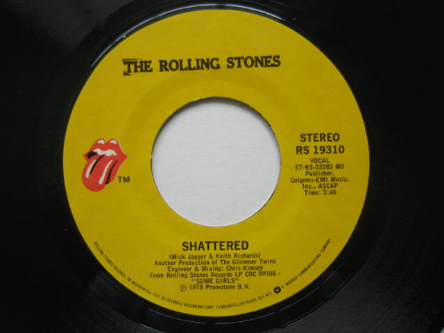 ローリング・ストーンズ USAシングル盤 SHATTERED いろいろ