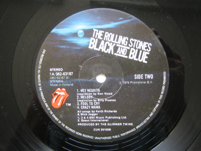 The Rolling Stones レコード盤 ローリング・ストーンズ USA盤 BLACK AND BLUE