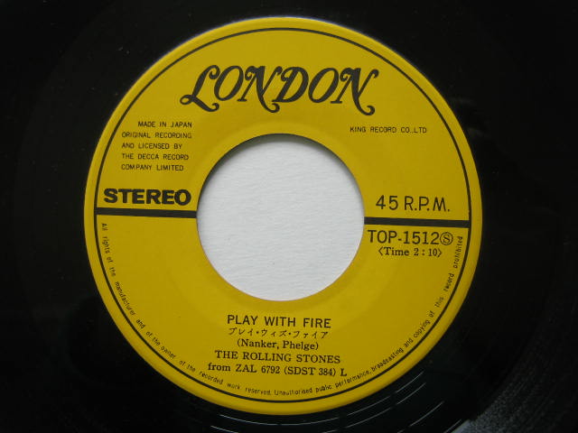 ローリング・ストーンズ 日本再発シングル盤 ラスト・タイム