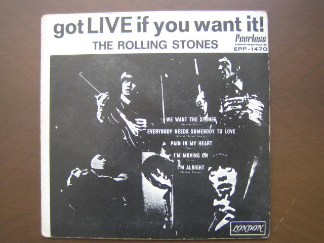 The Rolling Stones メキシコ盤シングルレコード ローリング・ストーンズ メキシコEP盤 GOT LIVE IF YOU WANT IT