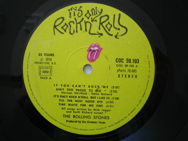 ローリング・ストーンズ フランス盤 IT'S ONLY ROCK'N ROLL