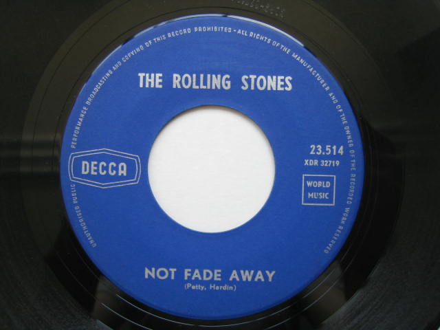 ローリング・ストーンズ ベルギー・シングル盤 NOT FADE AWAY