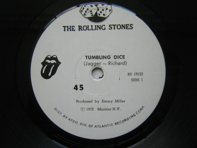 ローリング・ストーンズ イスラエル・シングル盤 TUMBLING DICE