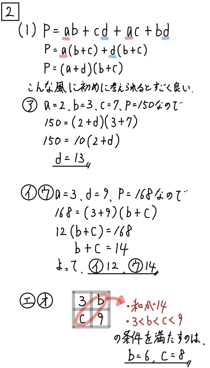 2020青森公立数学2−1