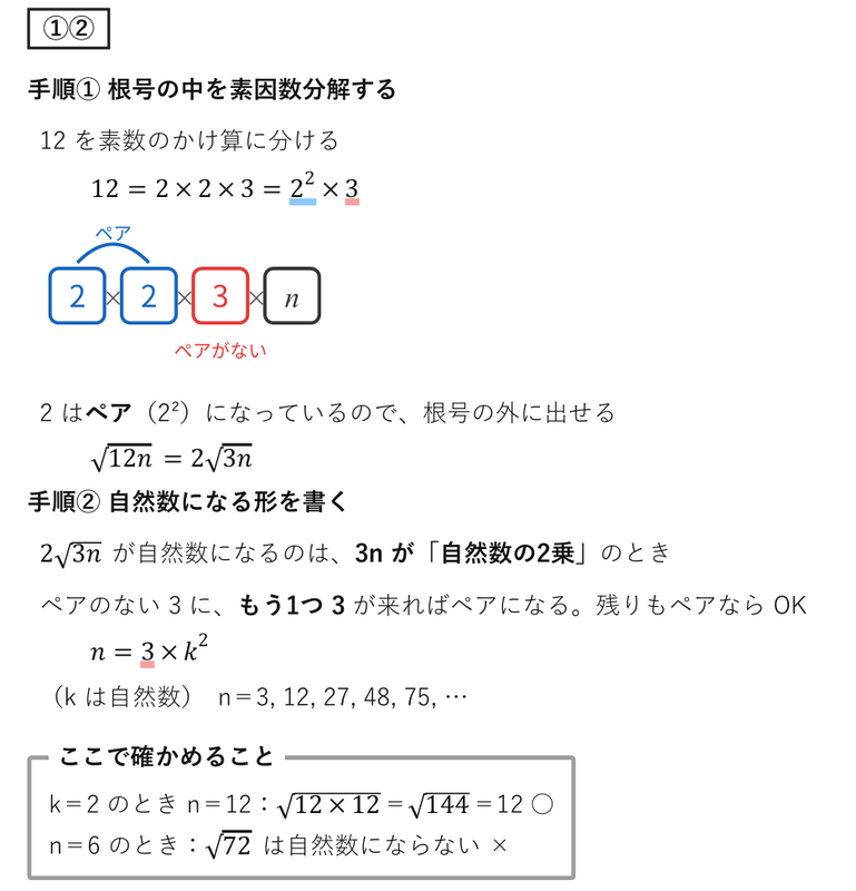 大阪 数学B 根号と整数の解き方｜n＝◯k²の形で4点 - 現役塾講師こうの