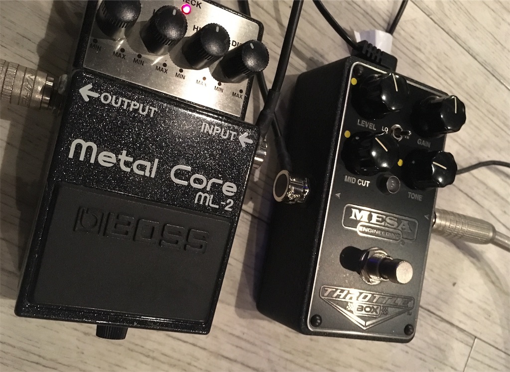 BOSS ML2とMESA/BOOGIE THROTTLE BOXの比較