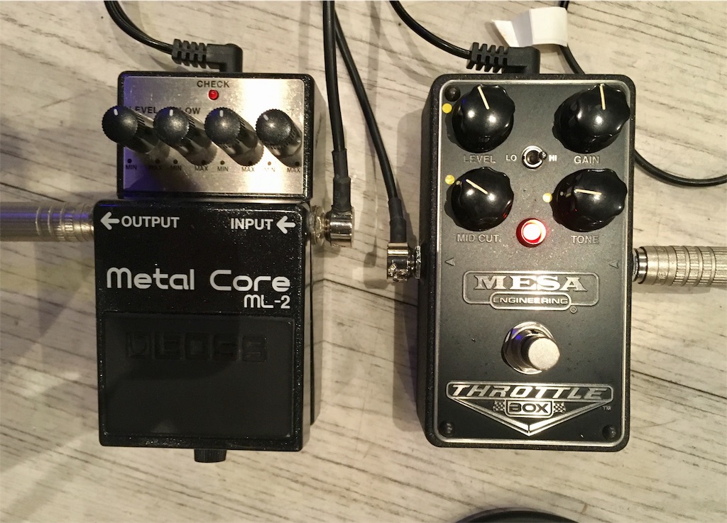 BOSS ML2とMESA/BOOGIE THROTTLE BOXの比較