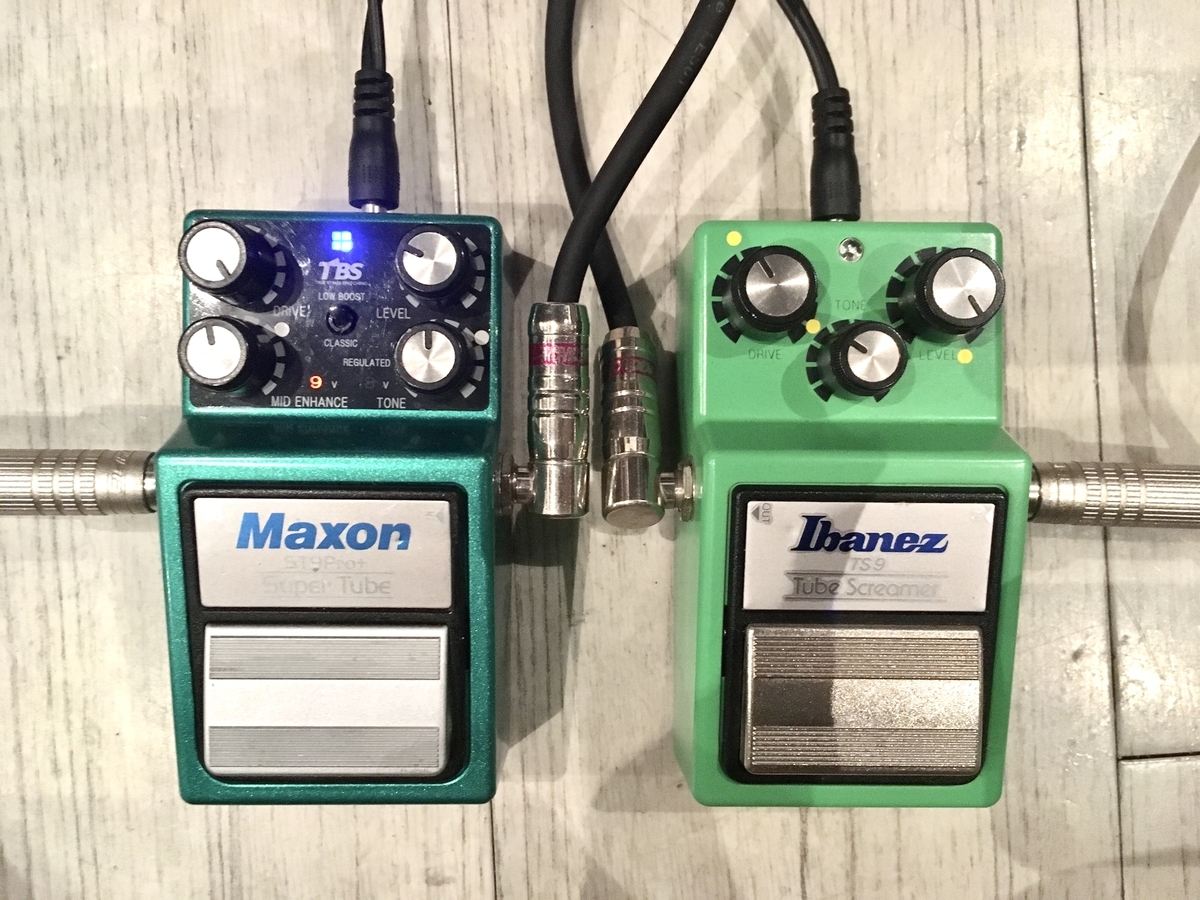 Ibanez TS9とMAXON ST9pro +の画像です