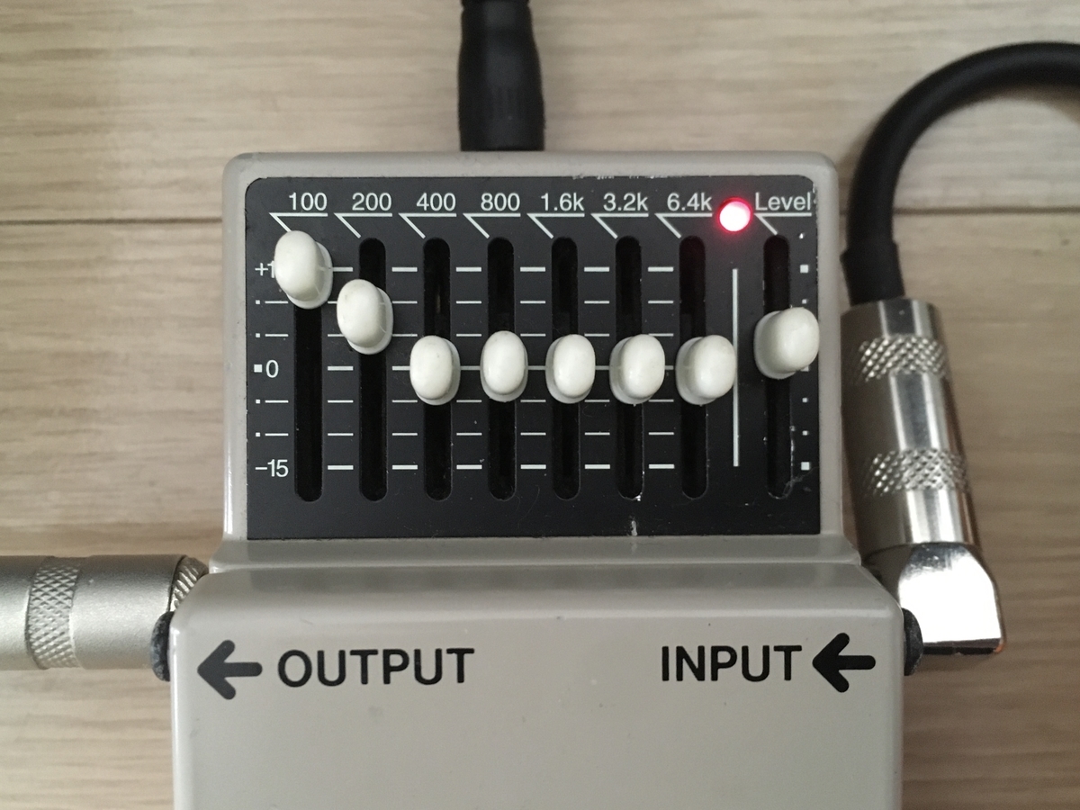 BOSS GE-7 グラフィックイコライザーの使い方の画像です