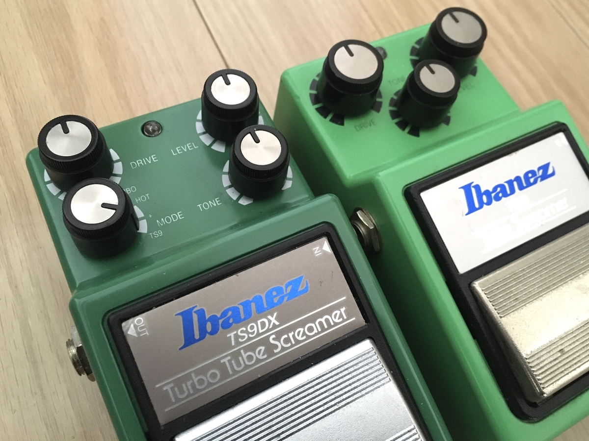 Ibanez TS9とIbanez TS9DXの画像です