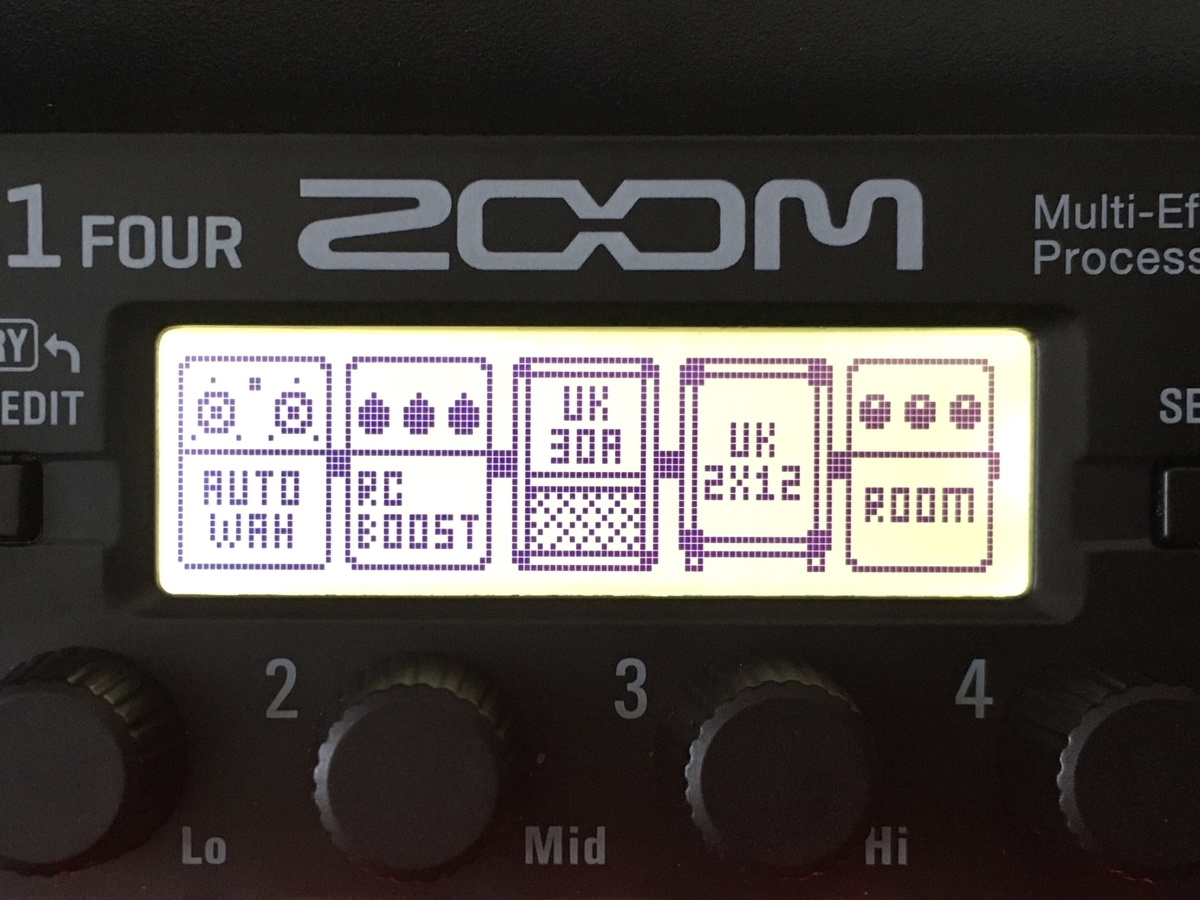 ZOOM G1 FOURの28.A Wahのエフェクト画像です