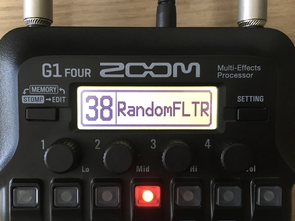 ZOOM G1 FOURの38.RandomFLTRの画像です