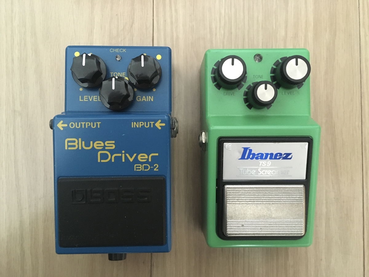 Ibanez TS9とBOSS BD-2の画像です