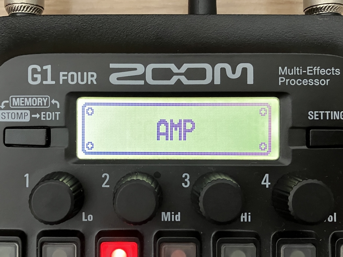 ZOOM G1 FOURのAMPの画像です