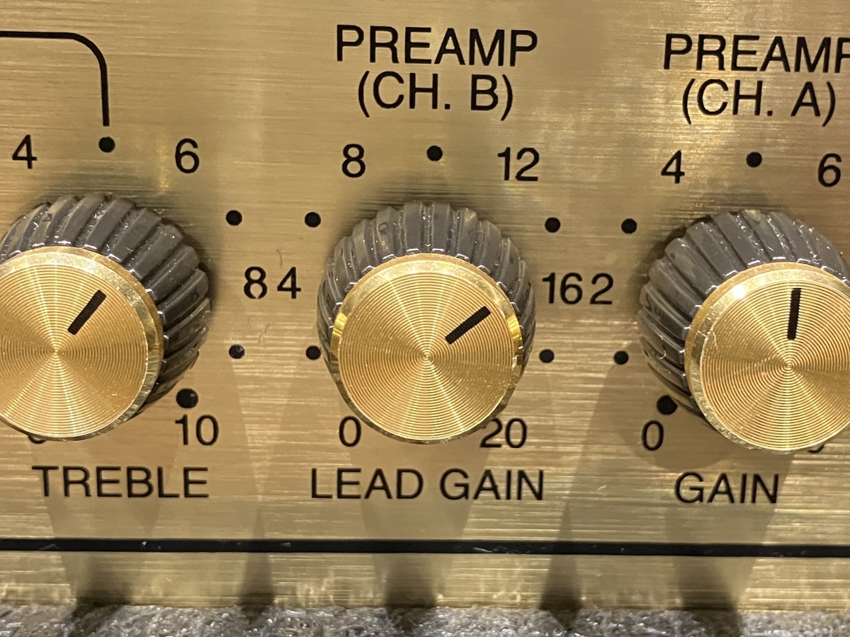 マーシャルJCM900のPREAMPのセッティングの画像です