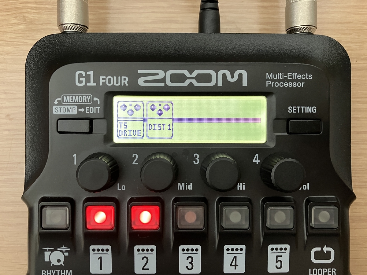 ZOOM G1 FOURのパッチ画像です