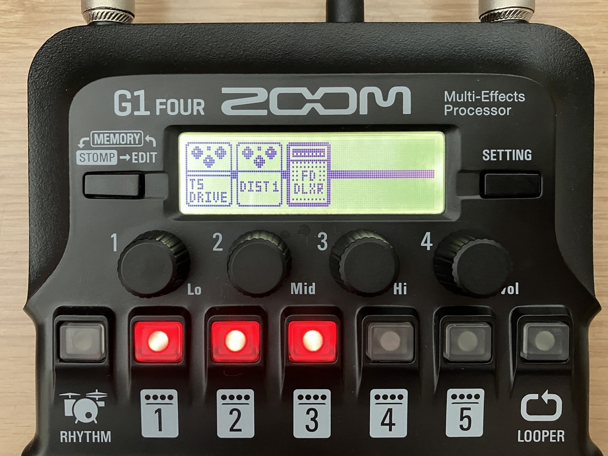 ZOOM G1 FOURのパッチ画像です