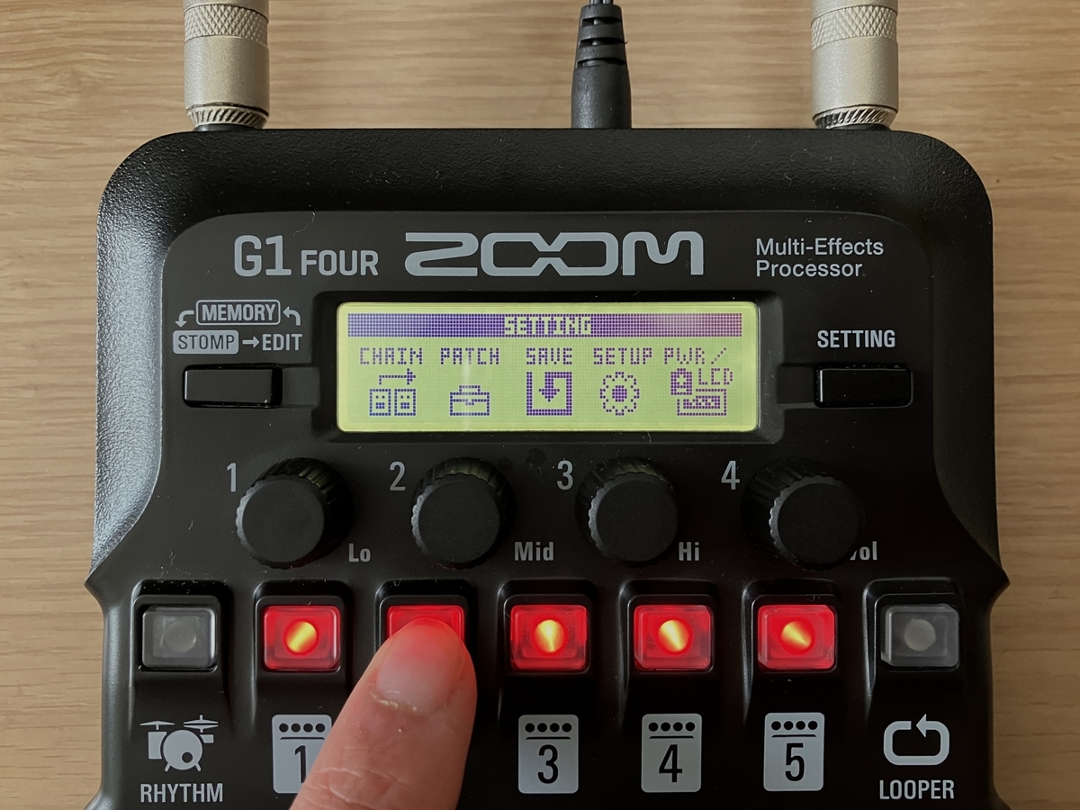 ZOOM G1 FOURのパッチ画像です