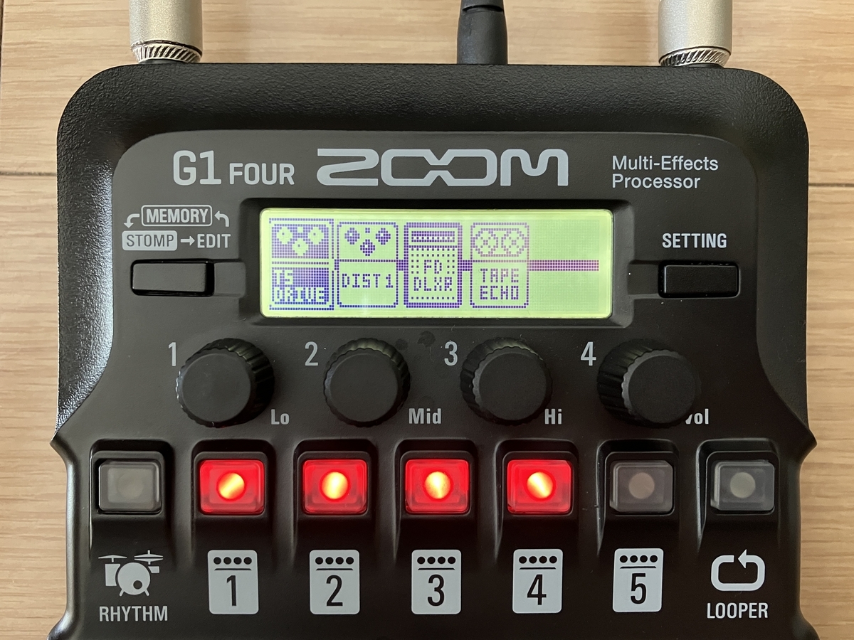 ZOOM G1 FOURのパッチ画像です